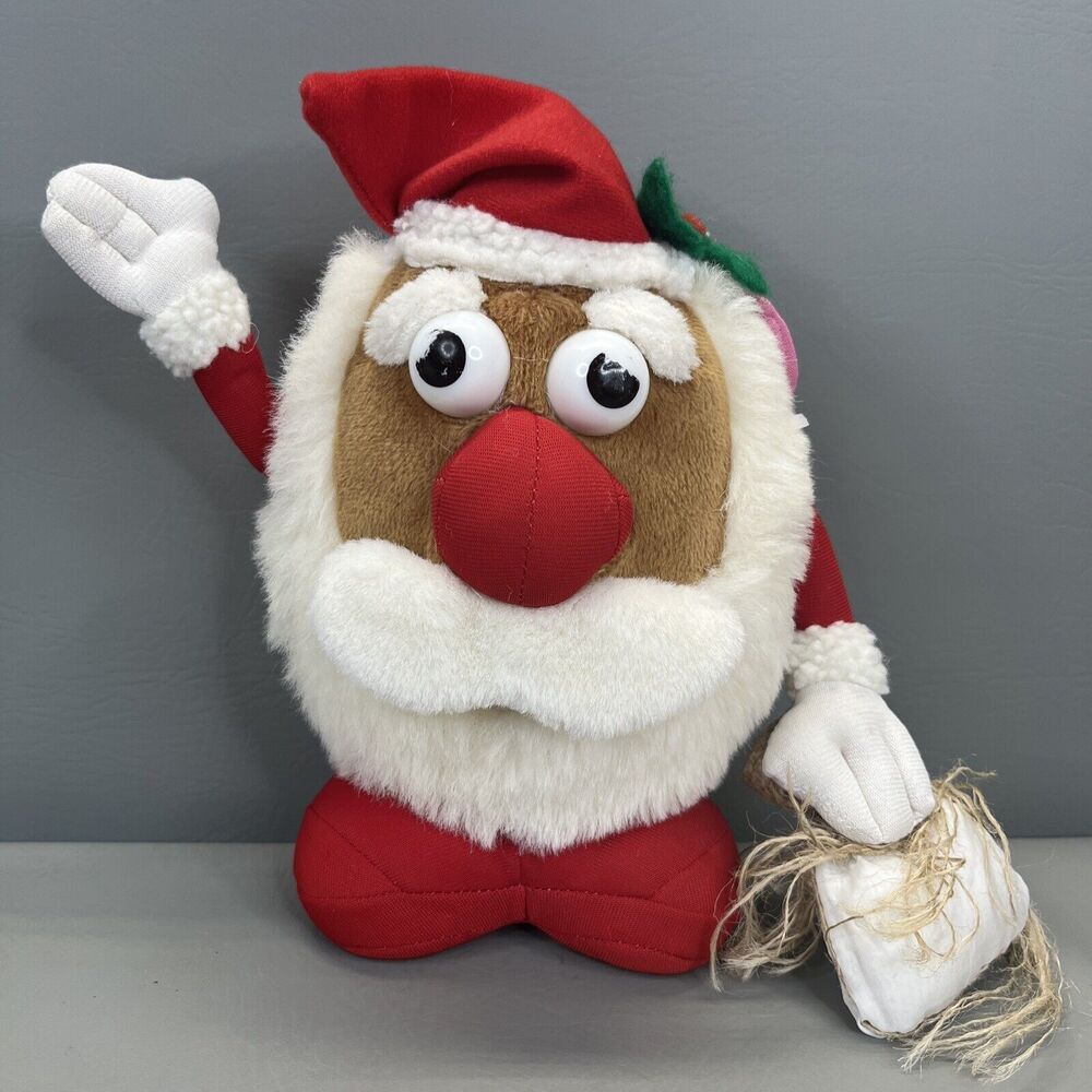 Vintage Nanco Mr Potato Head Santa Claus Christmas Stuffed Plush